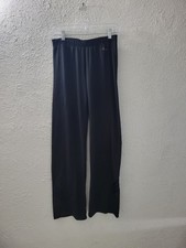 adidas Sz M Womens Wide Leg Black Activewear Pants Elastic Waist Climalite