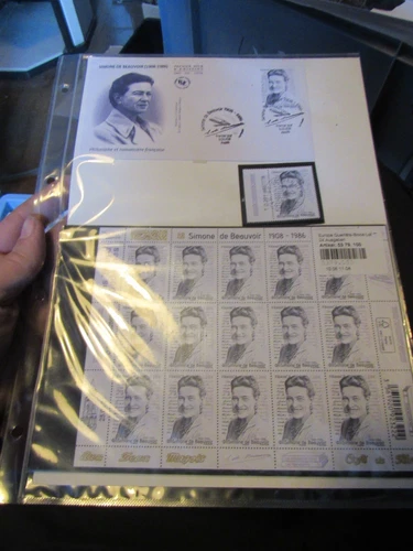 581877/ FRANCE ** MNH SHEET SIMONE DE BEAUVOIR 2021 + FDC + STAMP used