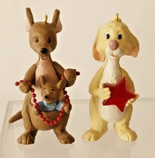 WINNIE THE POOH   RABBIT & KANGA ORNAMENT   HALLMARK