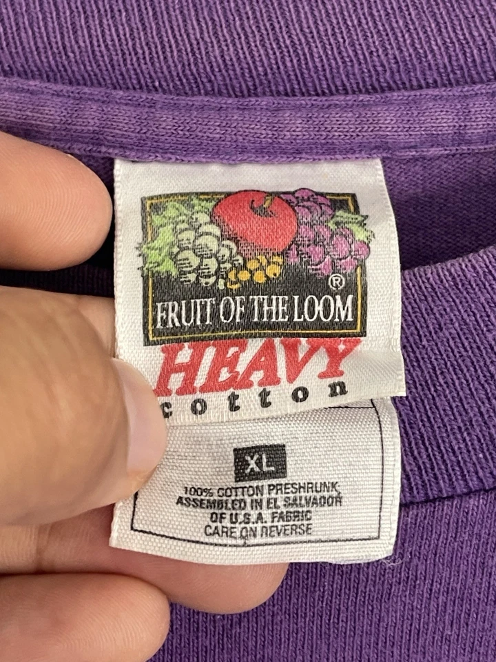 Vintage 90s Angry Psychos Shirt Sz XL Purple POE Concert - Image 3 of 4