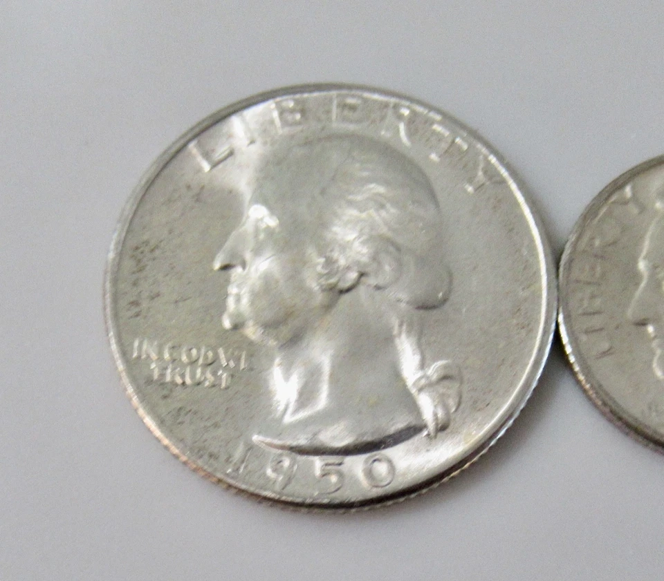 1950 S Brilliant Uncirculated Silver Coin Set,  3 Coins - Image 3 of 4