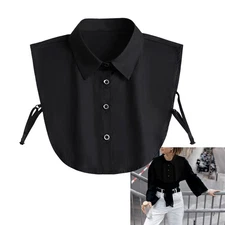 Women Fake Collar Half Shirt False Collar Detachable Dickey Blouse for Lady