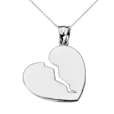 Halskette mit Anhänger .925 Sterling Silber gebrochenes Herz