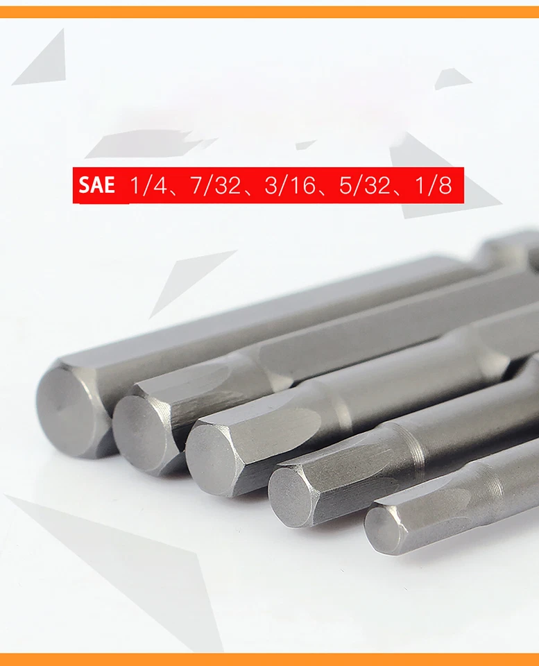 1/4" Hex Magnetic Hex Key with Quick-Change, S2 Steel - Allen Drill Bit Wrenches - Image 3 of 4