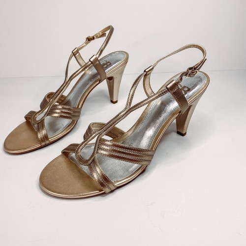 Gianni Bini Gold Open Toe Heels, size 9 