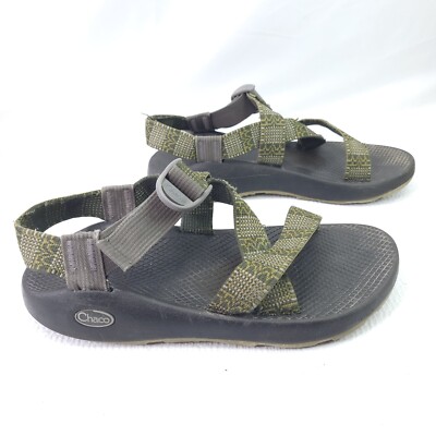 Chaco Men Size 8 Z Cloud Green Strappy Sandals Open Toe Water Hiking Shoes Flats