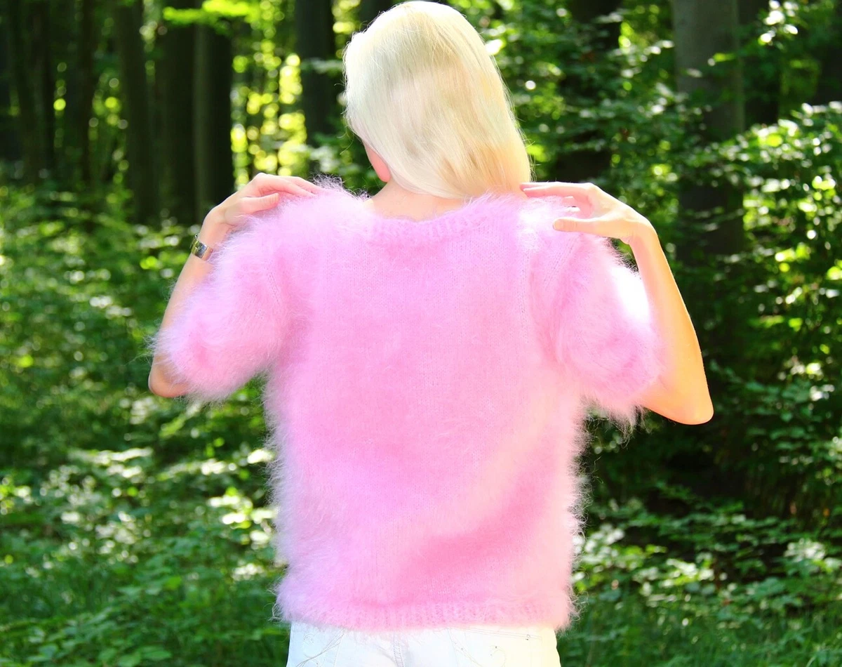 Light pink top fuzzy sweater