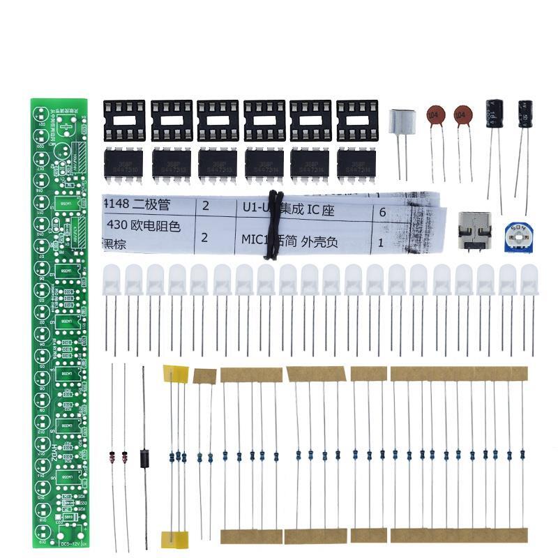 USB Audio Spectrum Lamp Kit Music Circuit Board LED Car Volume Level Indicator