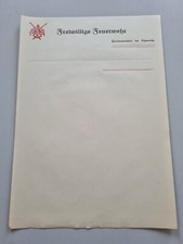 Gesch&auml;ftsbogen Brief Vorlage Freiwillige Feuerwehr Hartmannsdorf bei Chemnitz