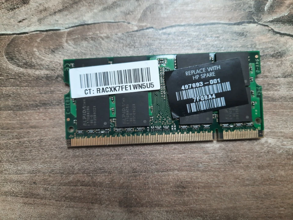Barette Mémoire Ddr2 Sodimm 2GB PC2-6400S ELPIDA 2Go SO DIMM - Photo 2/2