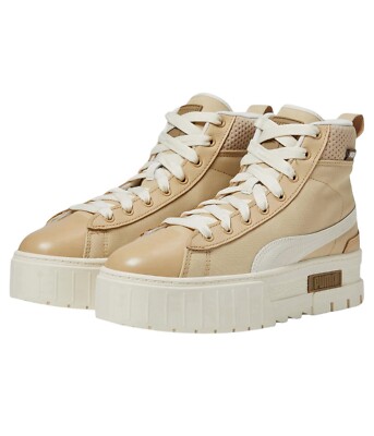 Puma Mayze Mid Safari Sneakers Womens Size 10 Sand Dune/Alphine  Snow/Chocolate | eBay