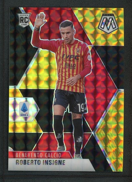 2020-21 ROBERTO INSIGNE 2/8 PANINI MOSAIC SERIE A GOLD RED ROOKIE RC #25