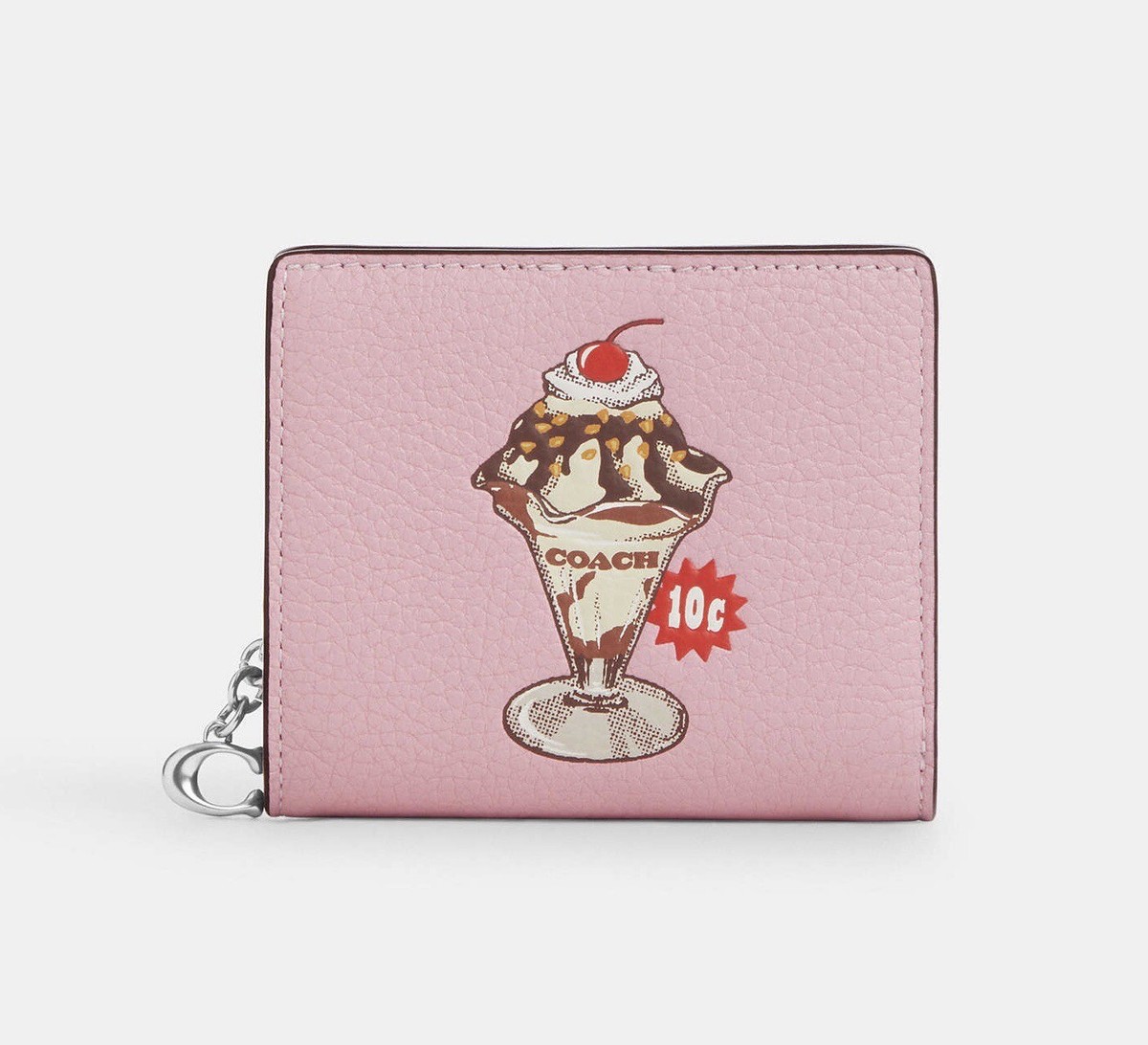 NWT Coach Snap Wallet With Sundae Graphic CU385 Cherry