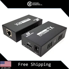 HDMI Extender Over Cat5e or Cat6 LAN 1080p 60Hz Up to 164 Ft (50M) Long Cable