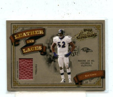 RAY LEWIS 2003 Playoff Absolute Memorabilia Leather and Laces Football Relic 500