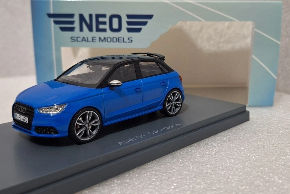 WOW Audi A1 S1 Quattro Sportback 2014 Blue 1:43 Neo 46420 EXTREMELY RARE!! - Image 2 of 4