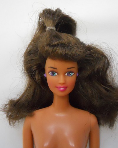 Barbie TERESA Hispanic Latina NUDE 1990s TNT Brunette Ponytail Doll Flower Fun | eBay