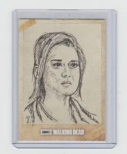 WALKING DEAD SEASON 6 JESSIE  SKETCH CARD BY ARTIST ANTHONY SKUBIS  1/1!