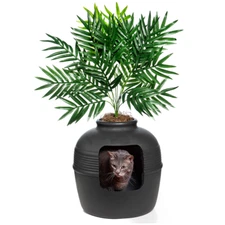Original Hidden Litter Box Planter, Hooded Litter Box, Fake Plant Good Pet Stuff