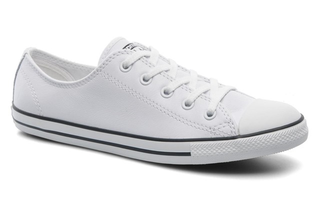 converse dainty ox white leather