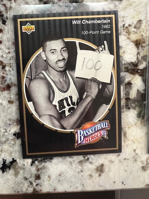 1992-93 UPPER DECK NBA INSERT HEROES CARD WILT CHAMBERLAIN #13 | eBay