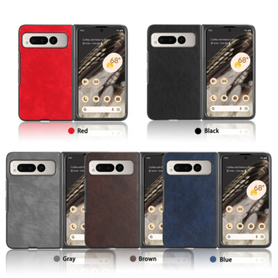 Lychee Texture Leather Hard PC Shockproof Slim Case Cover For Google Pixel Fold