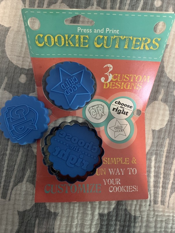 Press And Print Cookie Cutters Choose The Right CTR I Am A Child Of God Baptism