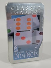 Collectors Dominoes Color Dot Double Six Tin ...