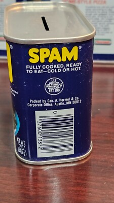 Hormel SPAM Tin Can Coin Bank Original Advertising Collectible