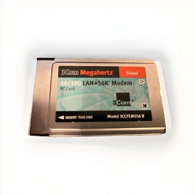 3Com Megahertz 10/100 LAN + 56K Modem, 3CCFEM556B, PCMCIA, für Vintage Laptops