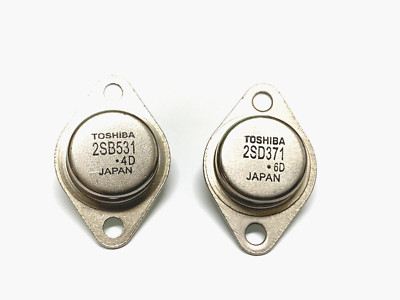 Toshiba 2SB531 + 2SD371 PNP+NPN  Silicon Power Transistor