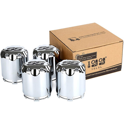 10L0L SS Golf Cart Wheel Center Hub Caps Cover for Yamaha