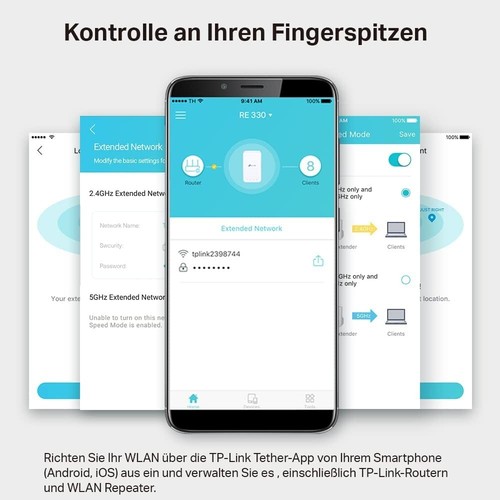 TP-Link RE230 WLAN r 750Mbp Repeater mit LAN Port Dualband WiFi Signal Verstärke - Bild 8 von 8