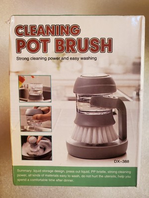 CLEANING POT Brush Dish Scrub Brush with Soap Dispenser Kitchen Brush