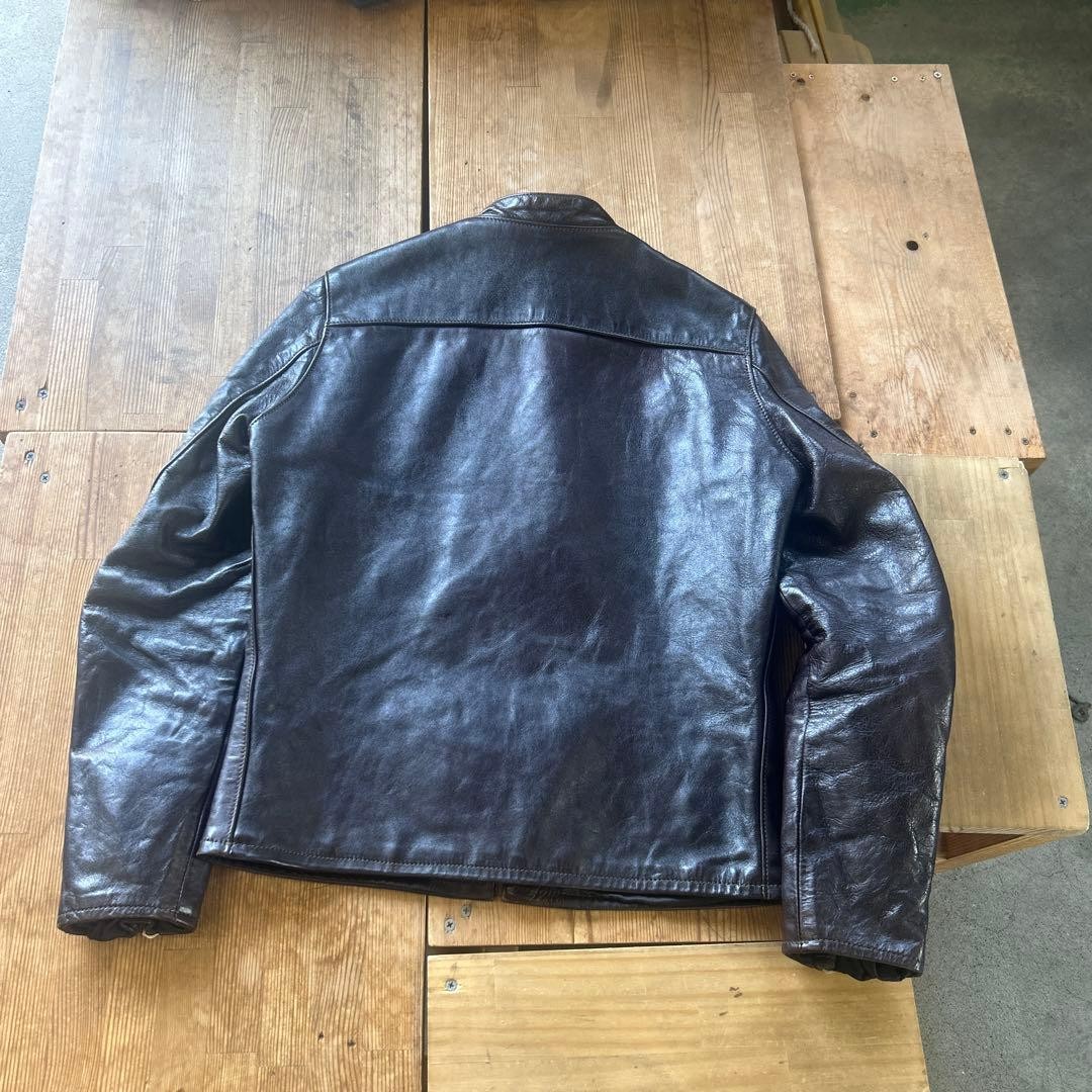BUCO J-100 Horsehide Single Riders Leather Jacket Rea… - Gem