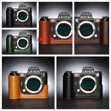 Handmade Genuine Leather Half Case Retro Covers for Leica SL3 Camera Insert TP