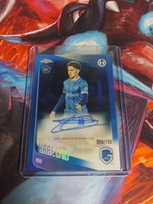 2025/26 Topps Chrome UEFA Competitions Konstantinos Karetsas Blue Auto RC 8/150!