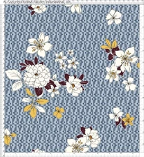 Challis Rayon Printed Lareina, Floral Fabric, Dress Fabric, Sewing Fabric