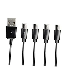  USB Type C Splitter Charging Cable,1ft 4 in 1 Multi 0.3m-4 USB C Black