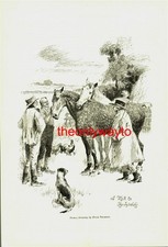 Besuch bei Invalidenpferden (frische Teams pflügen, Rückseite), Buchillustration 1887