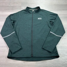 REI Co-op Cycling Jacket Mens Large Full Zip Long Sleeve Reflective Cycling Hike