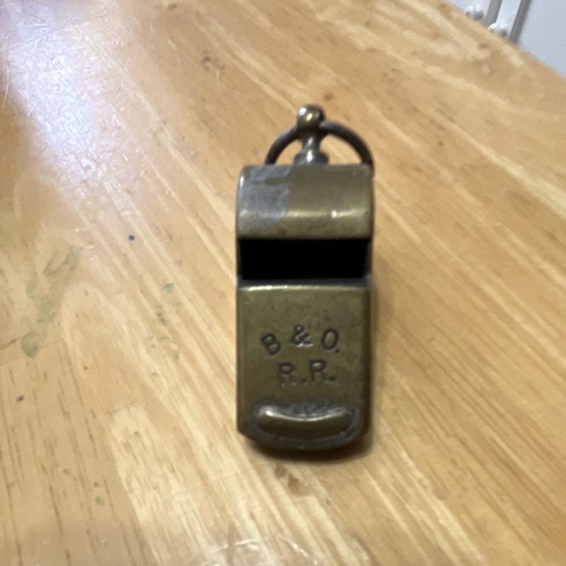 B. & O. R.R. Baltimore & Ohio Railroad Vintage Brass Metal Whistle