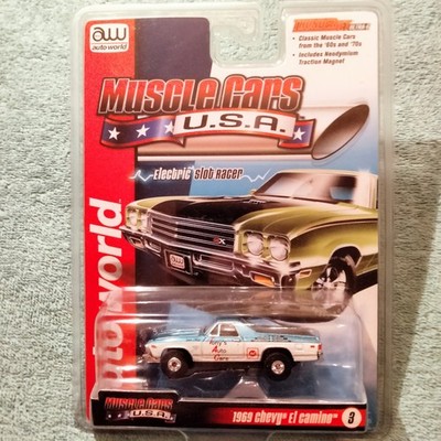 1969 Chevy El Camino Tony's Auto Car Teal & White Slot Car