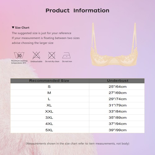 Womens Lingerie Lace Underwear Adjustable Strap Bra Floral Top Underwired Sheer - Picture 47 of 78