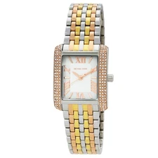 Michael Kors Emery Tri-Tone Quartz Crystal White Dial Ladies Watch MK4744