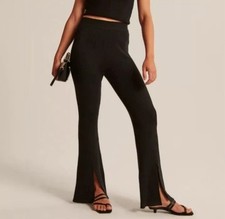 ABERCROMBIE  FITCH Ribbed Kick Flare High Rise Sweater Pants