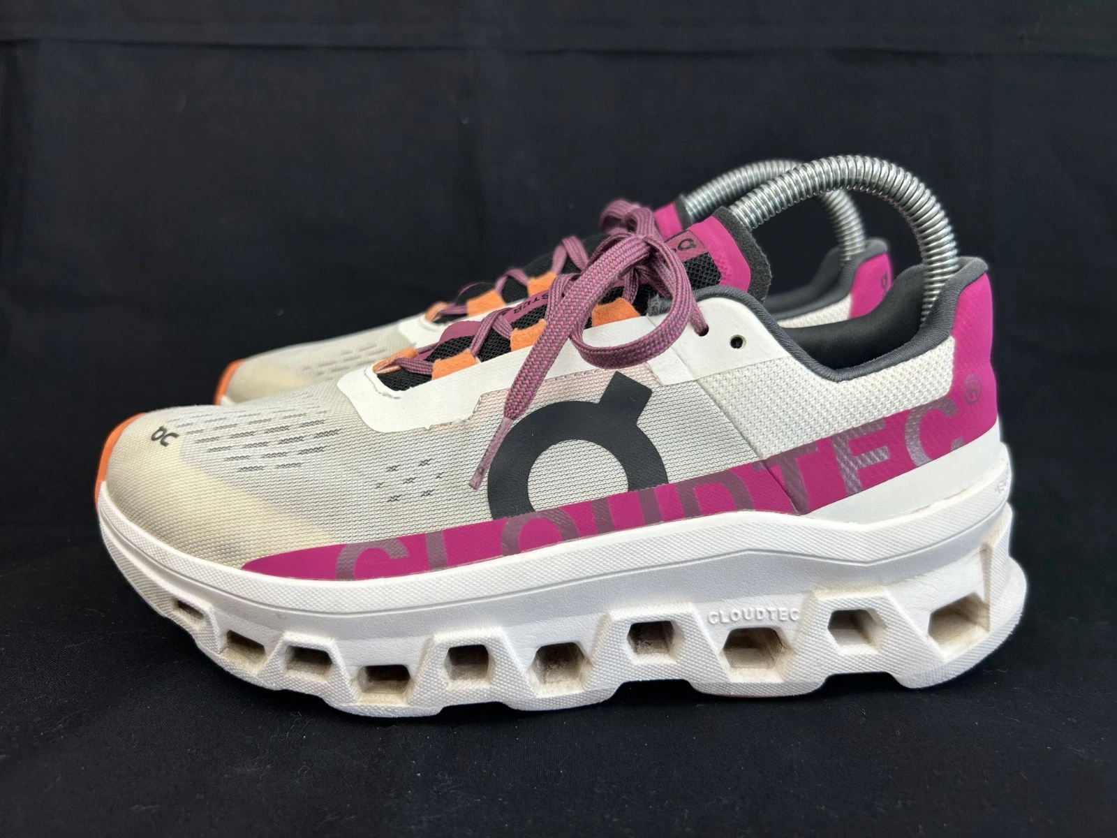 ON Cloud Monster White Magenta Orange Sneakers Running Shoes Womens SIZE 8.5