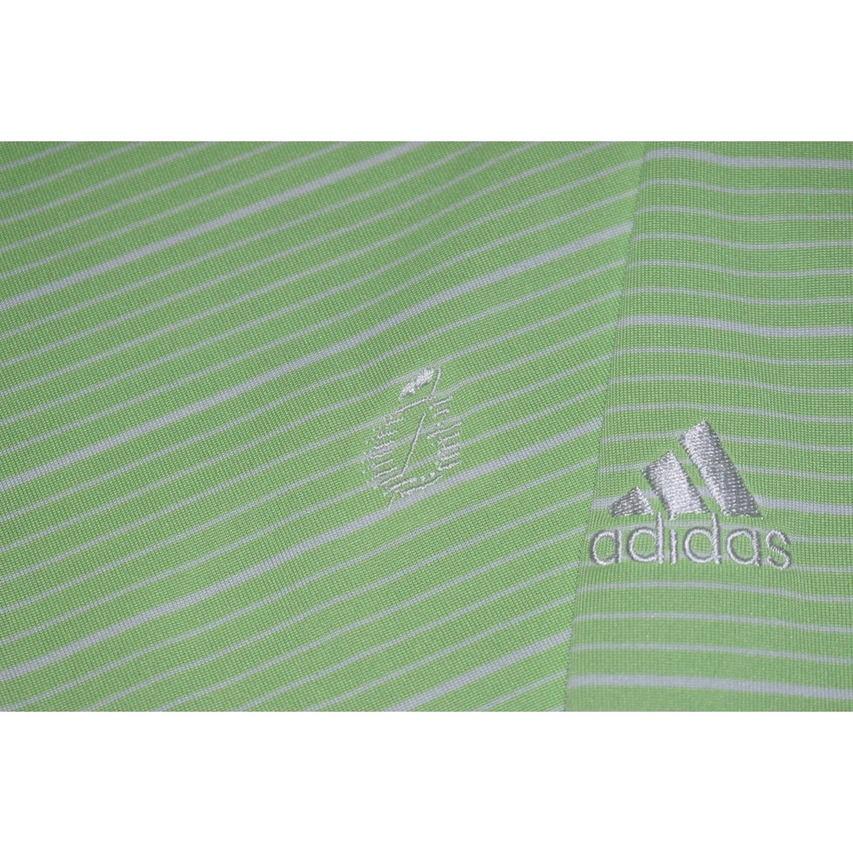 Camisa Polo de Golf Adidas Para Hombre Talla Mediana Poliéster Rendimiento ClimaLite Verde Foto 3 de 4