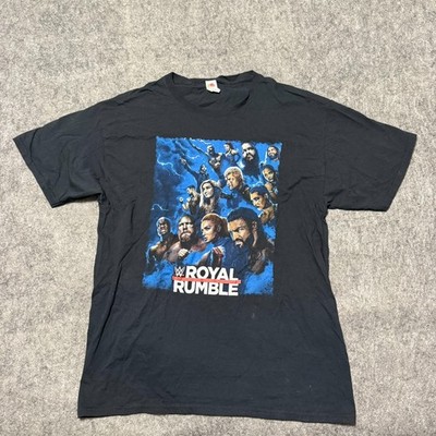 Fruit Of The Loom Mens T-Shirt Size L Wwe Royal Rumble Roman Reigns Rhea Ripley