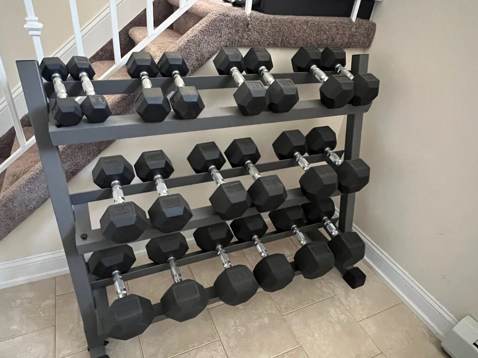 Juego de mancuernas de goma nuevas con cremallera (montadas) Foto 3 de 4